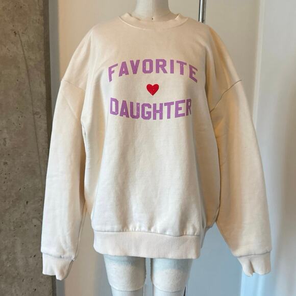 FAVORITE DAUGHTER HEART LOGO SWEATSHIRT Size Small - Picture 1 of 5